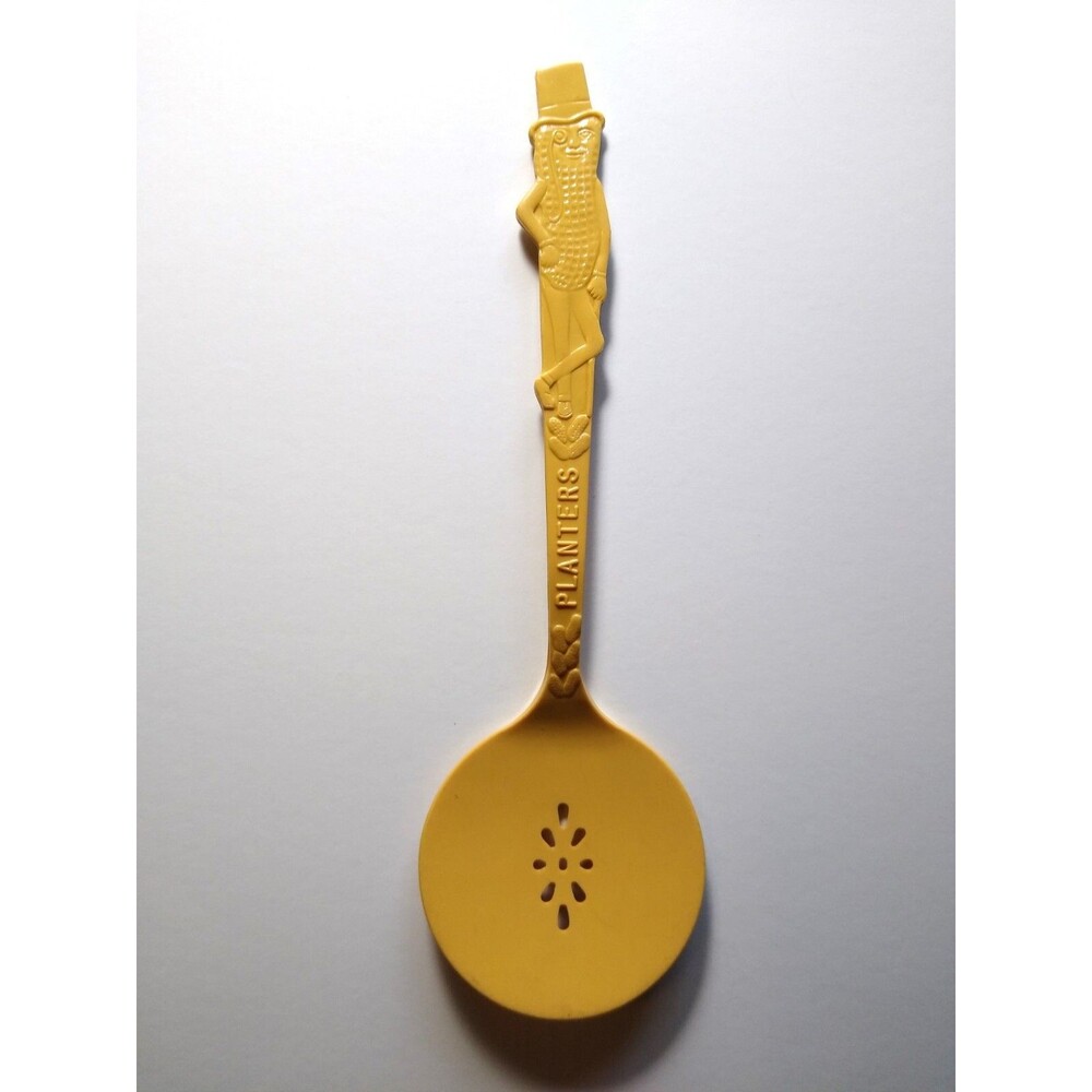 Peanut Vintage Tan Plastic Serving Spoon 1950s Planters Peanuts Kitchenware
